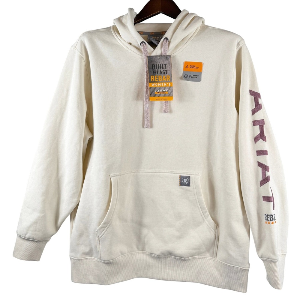 Ariat Rebar Women's XL Graphic Hoodie Vanilla Ice Water Repellent NWT Workwear